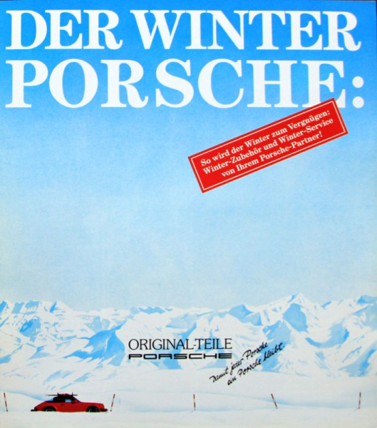 Porsche Winteraccessoires Modelprogram 1985 Carbrochure (10119)